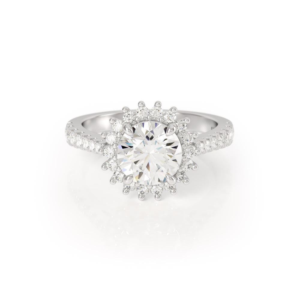 
                  
                    Asteri 1.5ct Diamond Halo Engagement Ring  - Avila Vara
                  
                