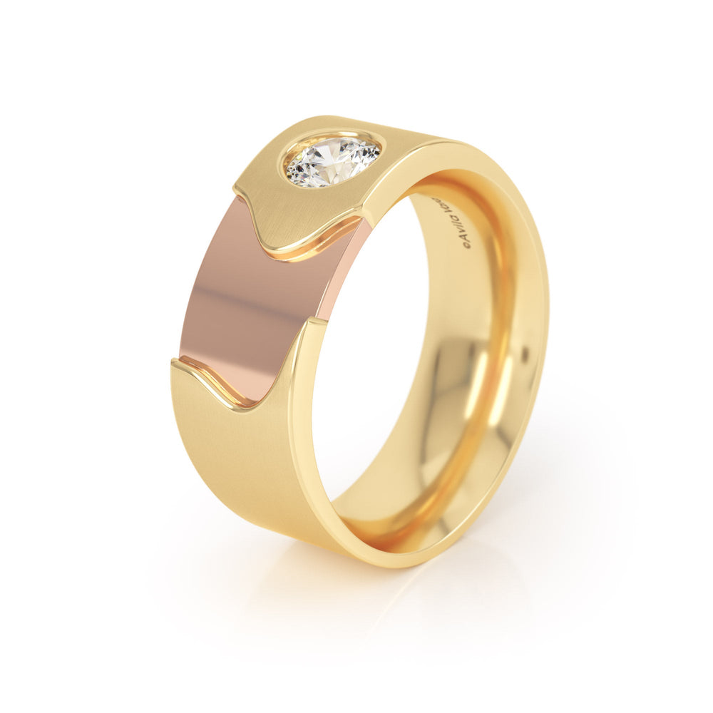 
                  
                    Avila Vara Dualiti Curved Ring in Yellow Gold
                  
                