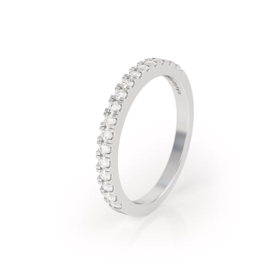 Avila Vara Synergi Half Eternity Ring in White Gold