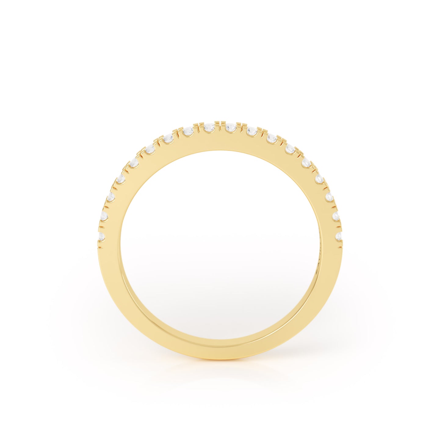 SYNERGI unisex Diamond Eternity Ring in 18k Yellow Gold