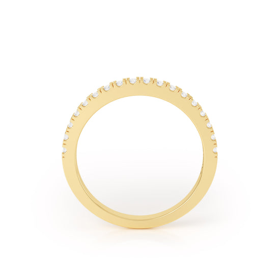 SYNERGI unisex Diamond Eternity Ring in 18k Yellow Gold