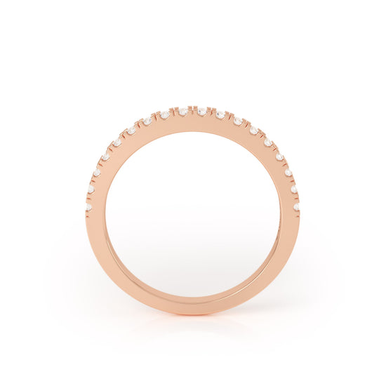 Avila Vara Synergi Half Eternity Ring in Rose gold