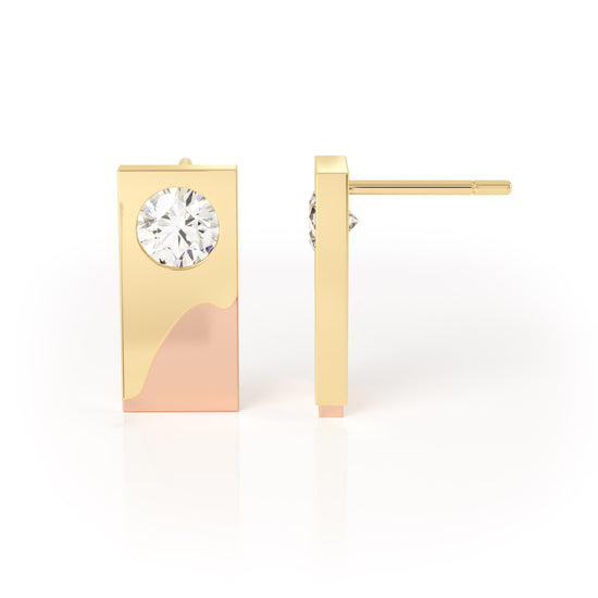 DUALITI DUAL TONE DIAMOND EARRINGS