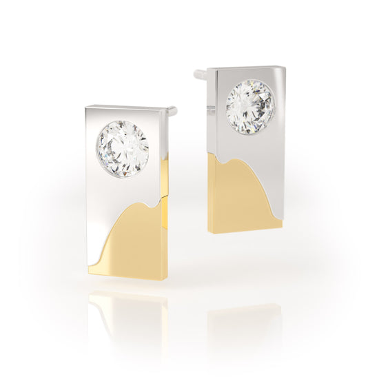 DUALITI DUAL TONE DIAMOND EARRINGS