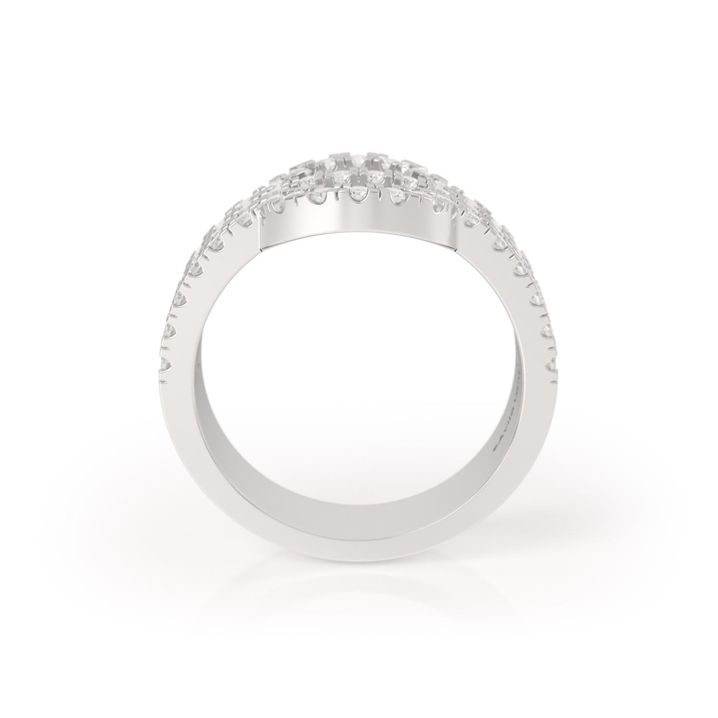 Avila Vara Synergi Triple Band Diamond Ring in White Gold