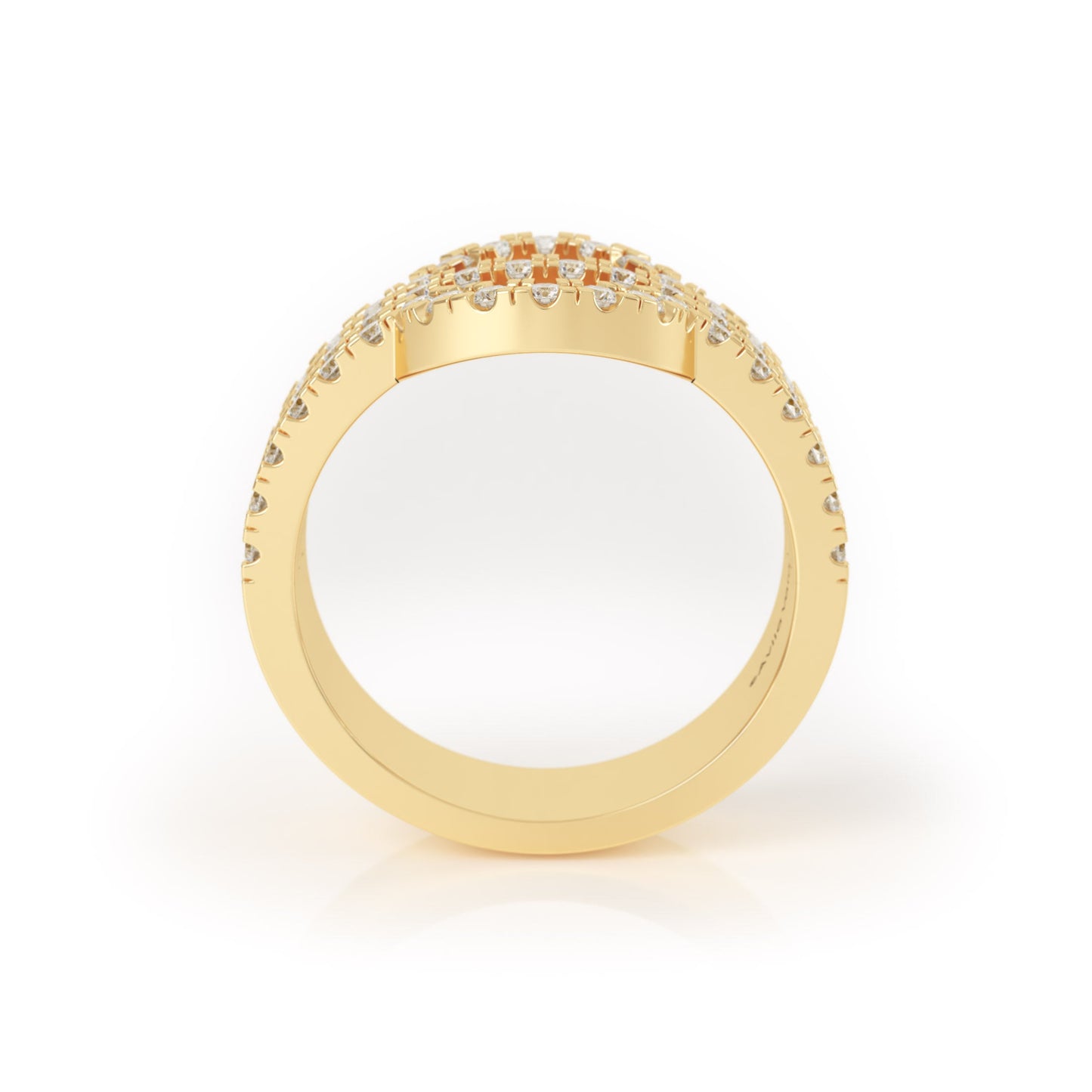 Avila Vara Synergi Triple Band Diamond Ring in Yellow Gold