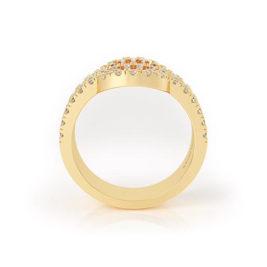 Avila Vara Synergi Triple Band Diamond Ring in Yellow Gold