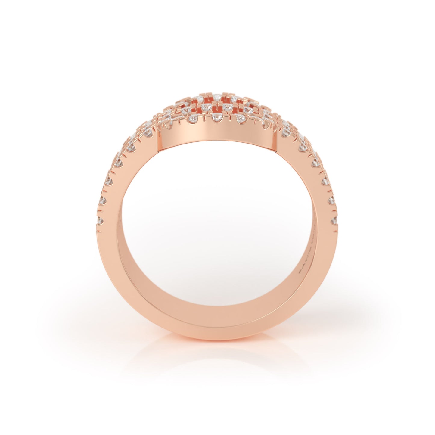 Avila Vara Synergi Triple Band Diamond Ring in Rose gold