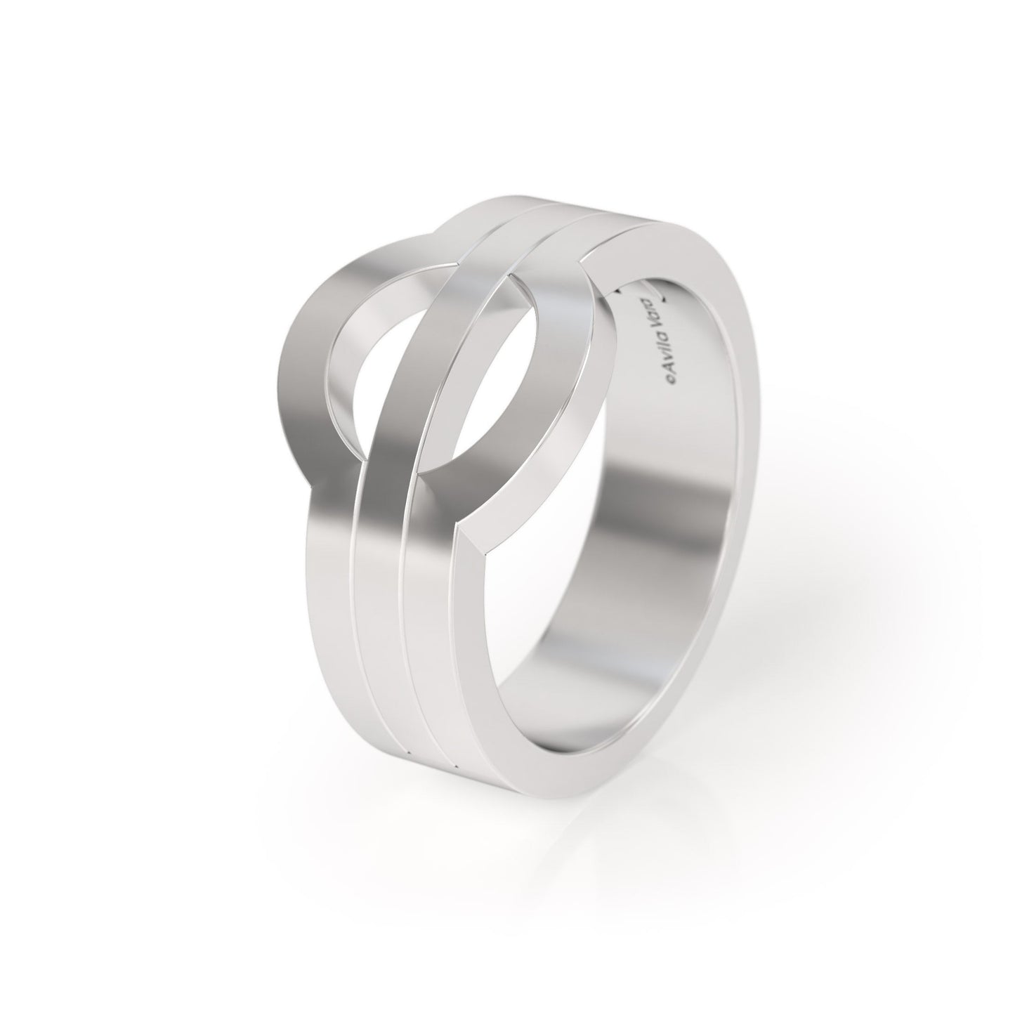 Avila Vara Synergi Triple - Band Ring in White Gold