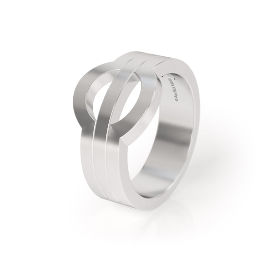 Avila Vara Synergi Triple - Band Ring in White Gold