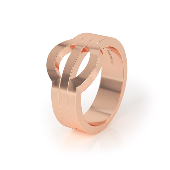 Avila Vara Synergi Triple - Band Ring in Rose gold