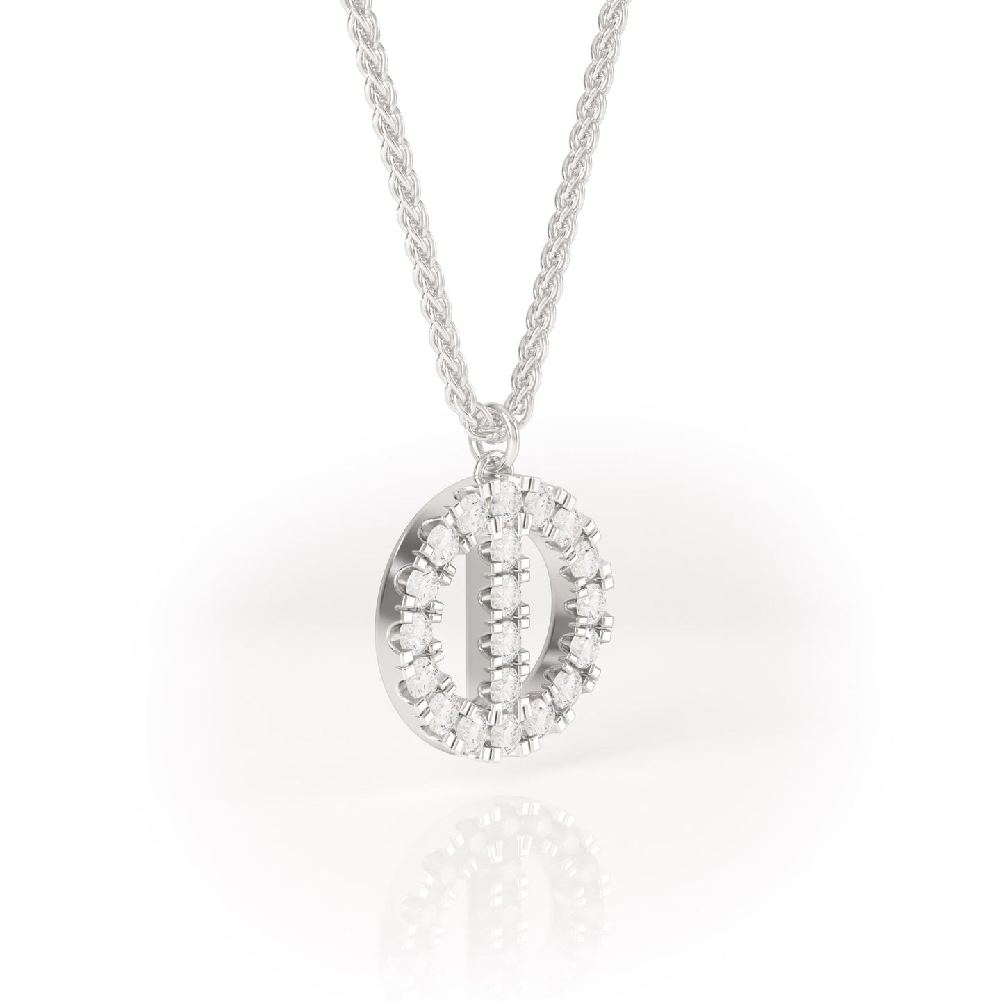 Avila Vara Synergi Diamond Circle Pendant in White Gold