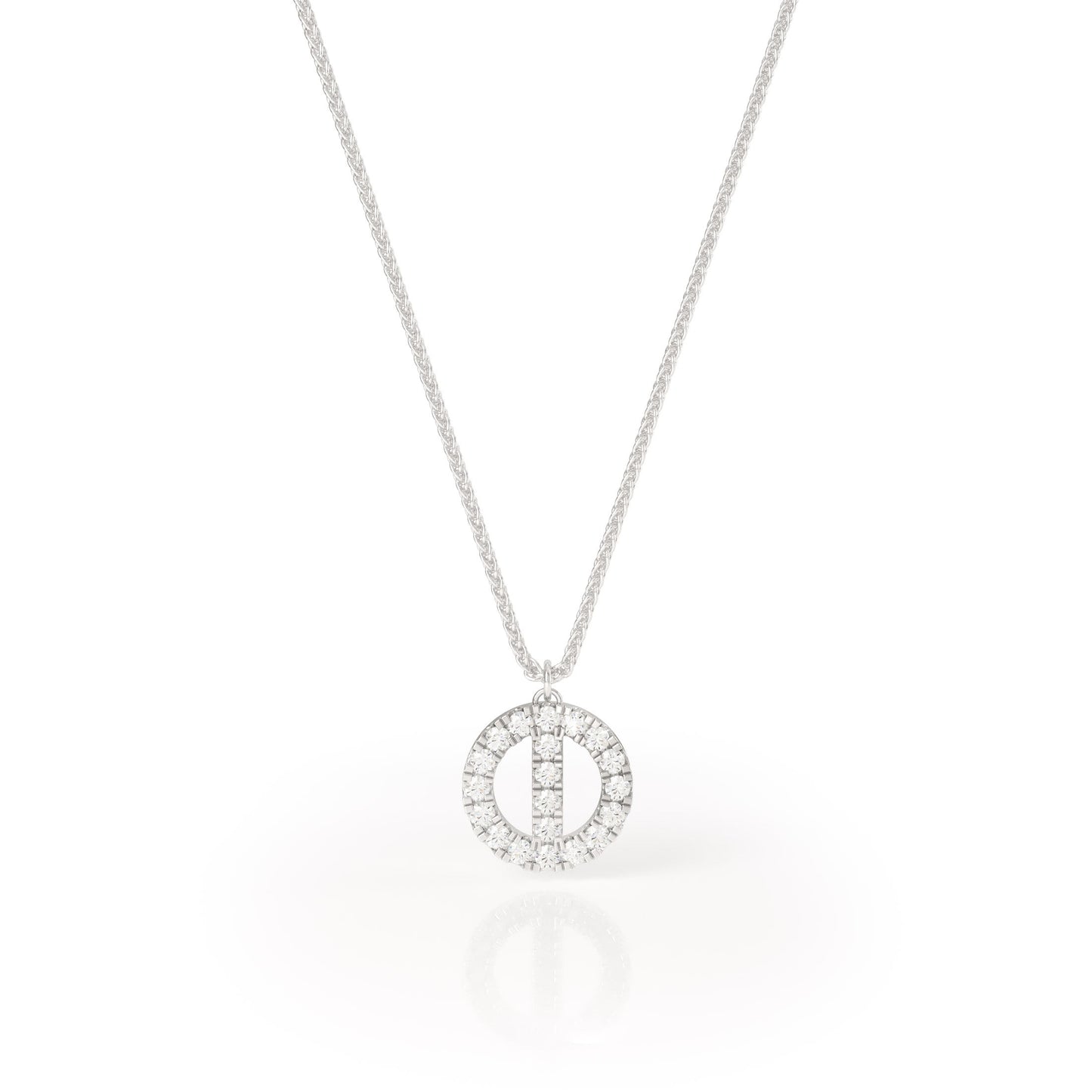 Avila Vara Synergi Diamond Circle Pendant in White Gold