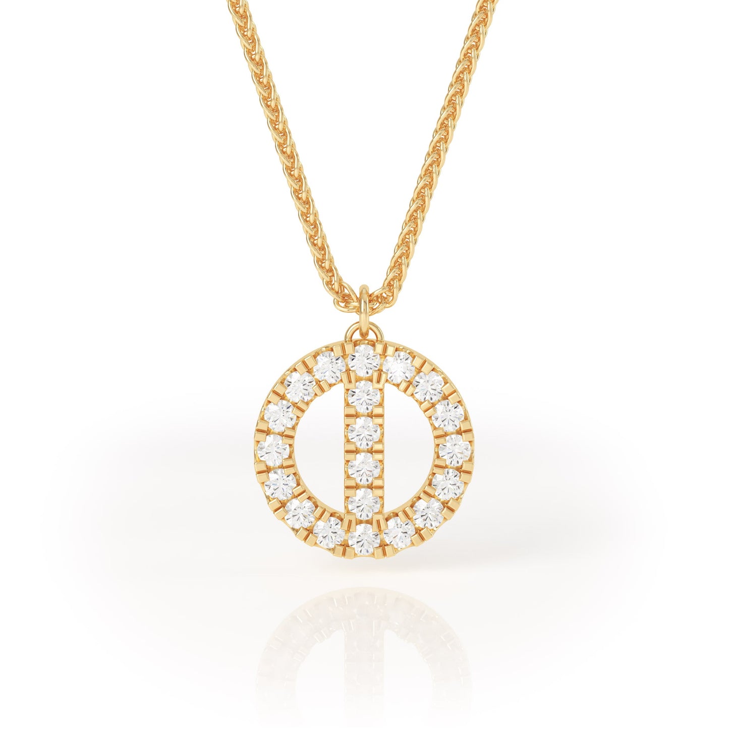 Avila Vara Synergi Diamond Circle Pendant in Yellow Gold