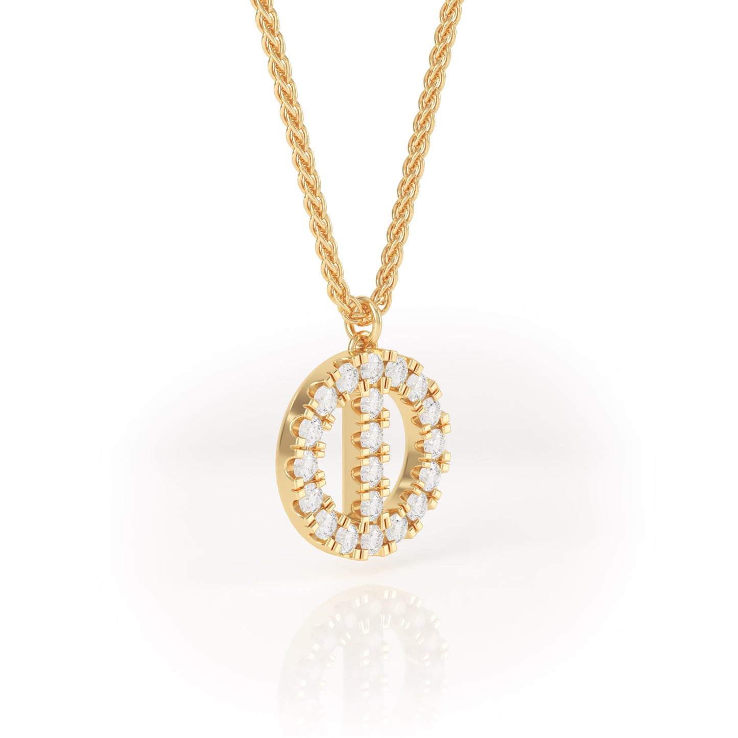 Avila Vara Synergi Diamond Circle Pendant in Yellow Gold