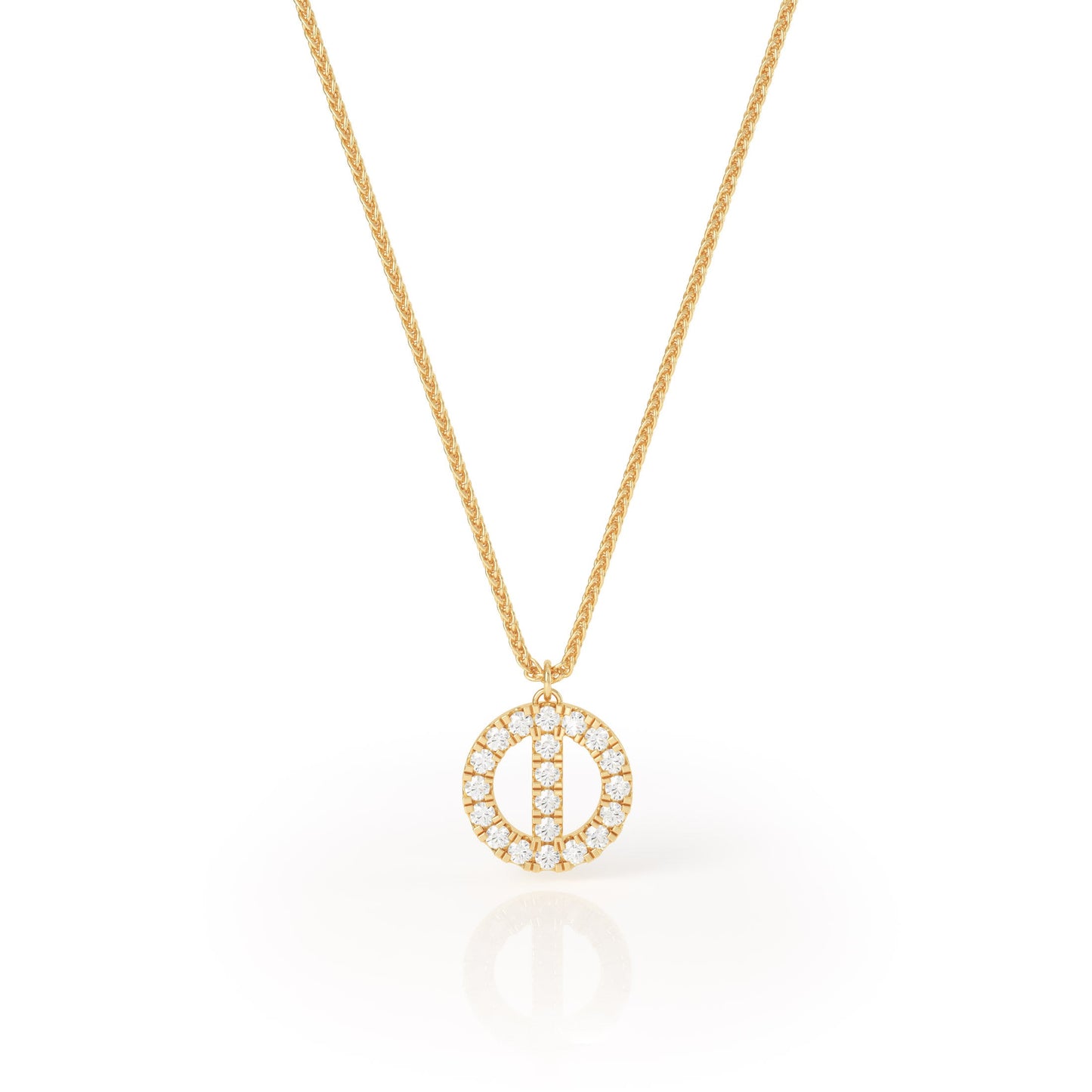 Avila Vara Synergi Diamond Circle Pendant in Yellow Gold