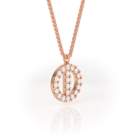 Avila Vara Synergi Diamond Circle Pendant in Rose gold