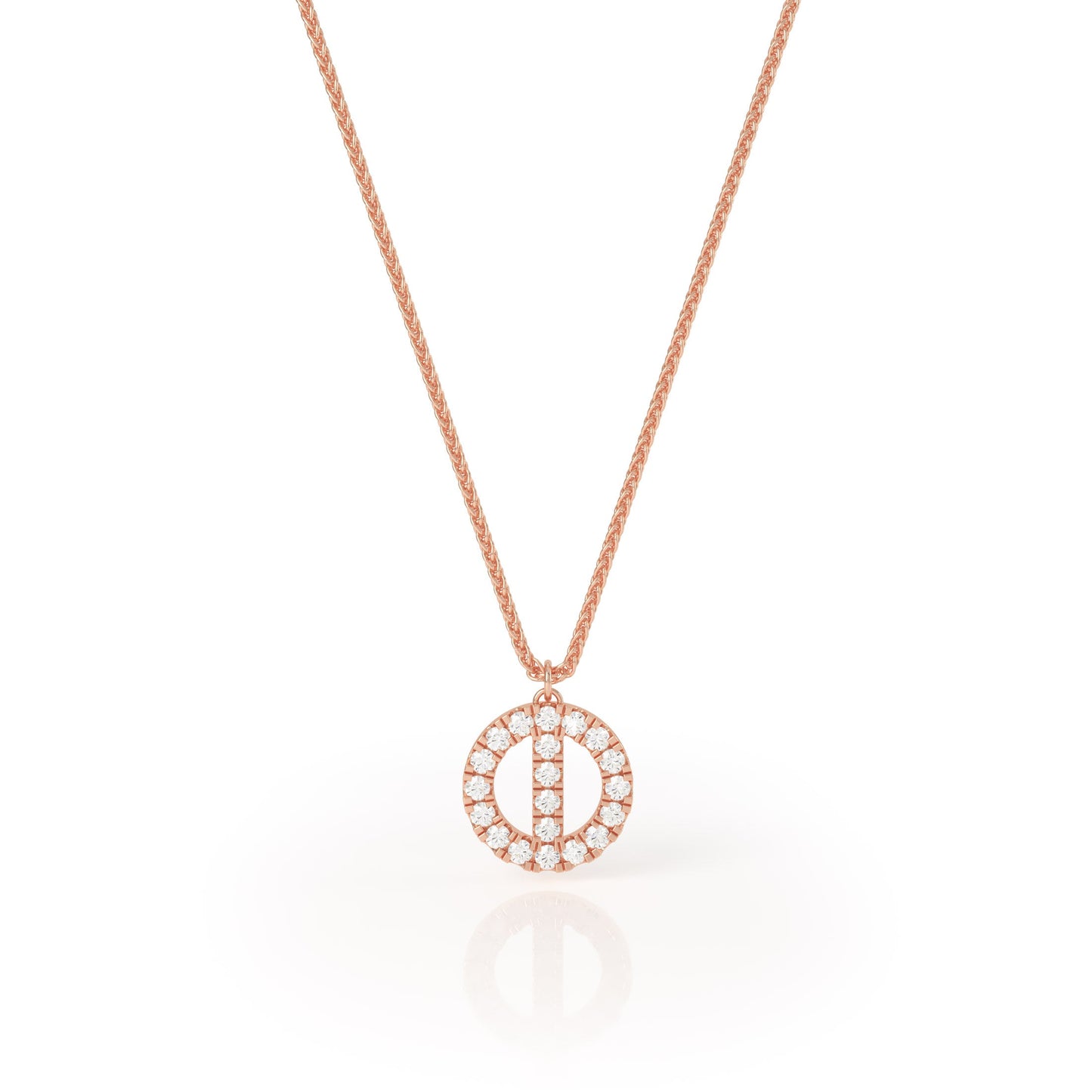 Avila Vara Synergi Diamond Circle Pendant in Rose gold