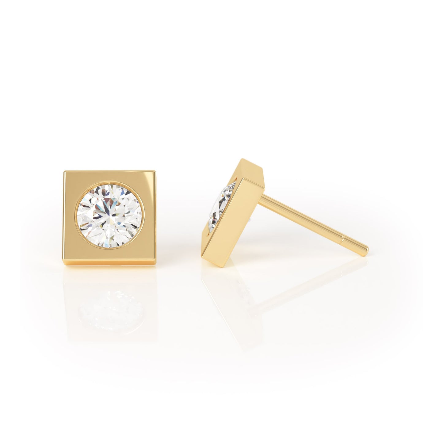 Avila Vara Dualiti Geo Earrings in Yellow Gold