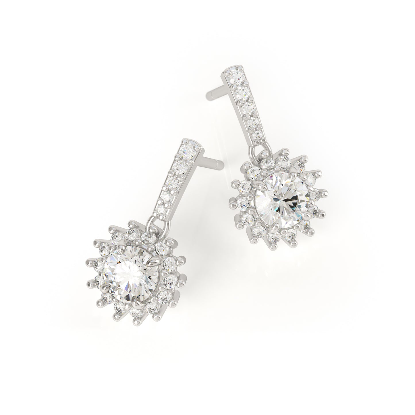 Asteri Diamond Earrings Platinum