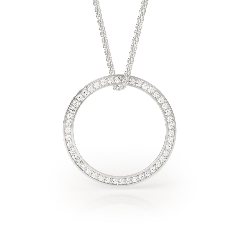 
                  
                    Avila Vara Synergi Diamond Circle Necklace in White Gold
                  
                