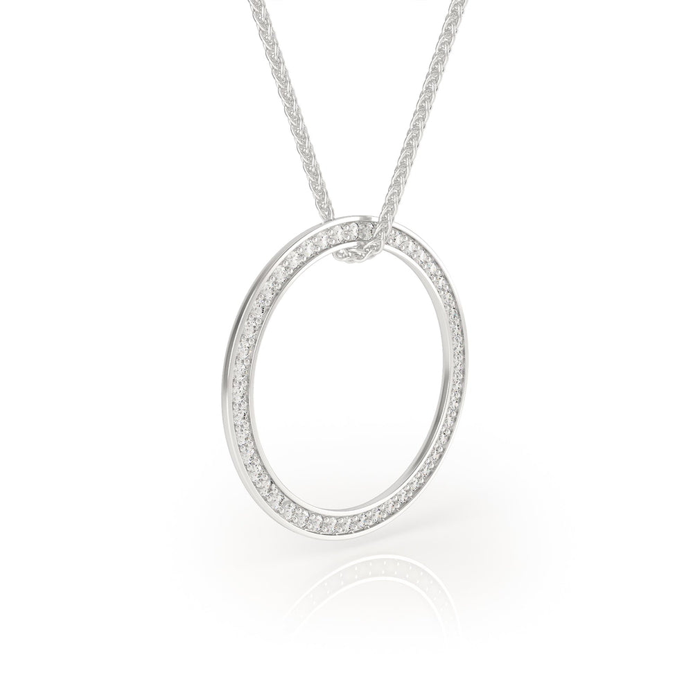 
                  
                    Avila Vara Synergi Diamond Circle Necklace in White Gold
                  
                