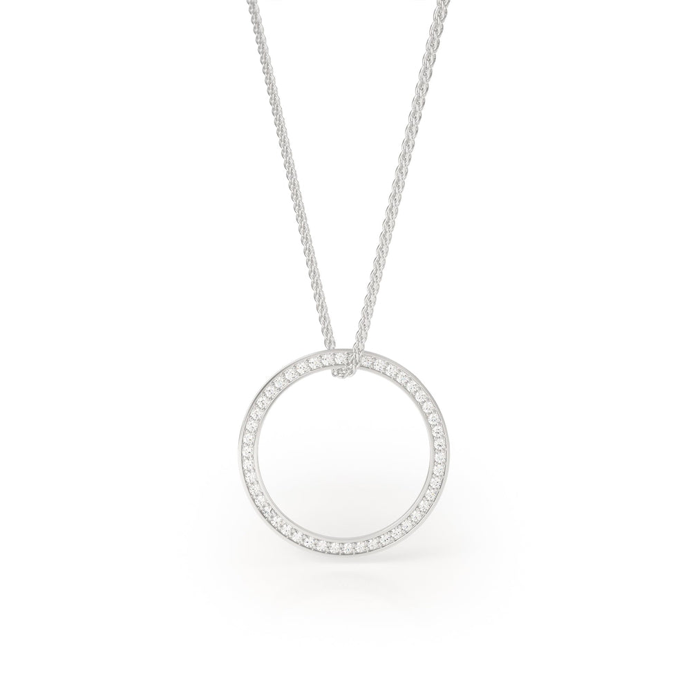 
                  
                    Avila Vara Synergi Diamond Circle Necklace in White Gold
                  
                