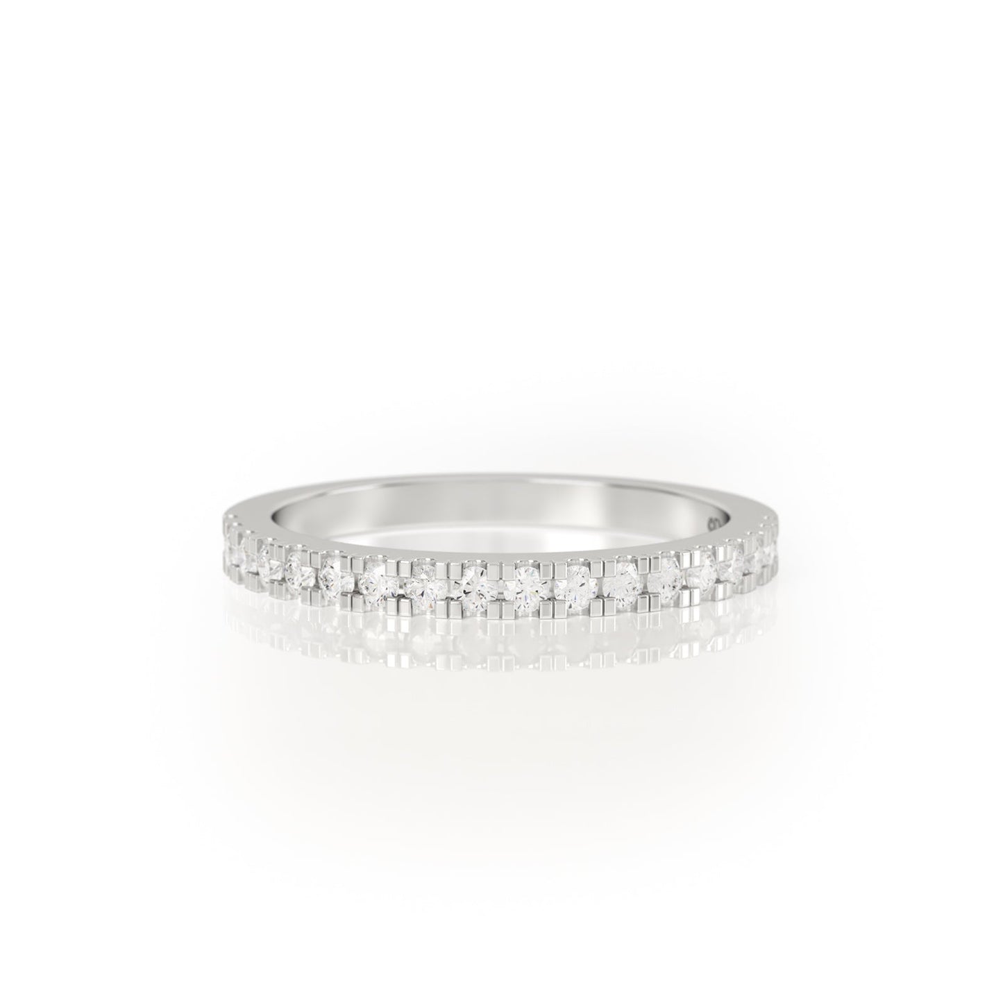 Avila Vara Synergi Half Eternity Ring in White Gold