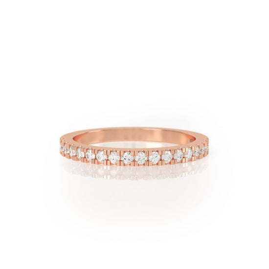 Avila Vara Synergi Half Eternity Ring in Rose Gold