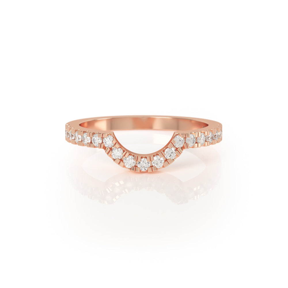 
                  
                    Avila Vara Synergi Curved Diamond Ring in Rose gold
                  
                