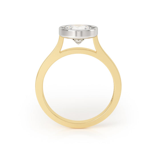 SYNERGI Diamond Solitaire Ring in 18k Yellow Gold