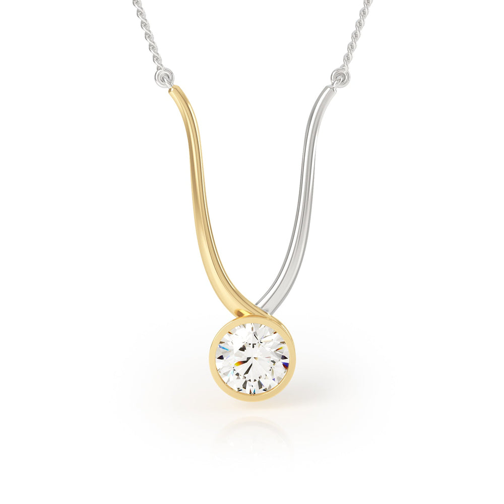 
                  
                    TWYN Diamond Necklace in 18k Yellow and White Gold
                  
                