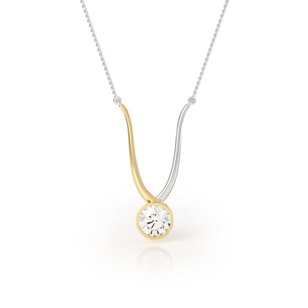 
                  
                    TWYN Diamond Necklace in 18k Yellow and White Gold
                  
                