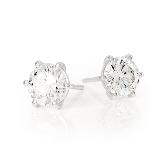 IO 2ct Diamond Stud Earrings in Platinum - Avila Vara