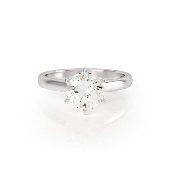 IO 2ct classic diamond Solitaire Engagement Ring - Avila Vara