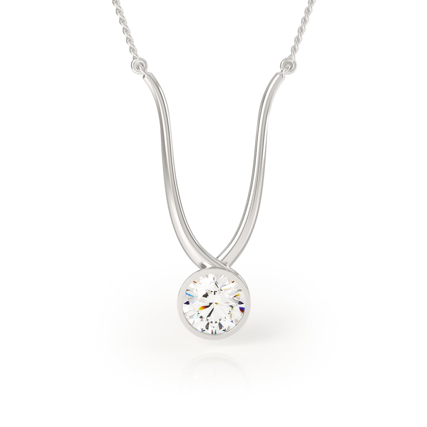 TWYN Avant Garde 2ct Diamond Necklace in platinum - Avila Vara